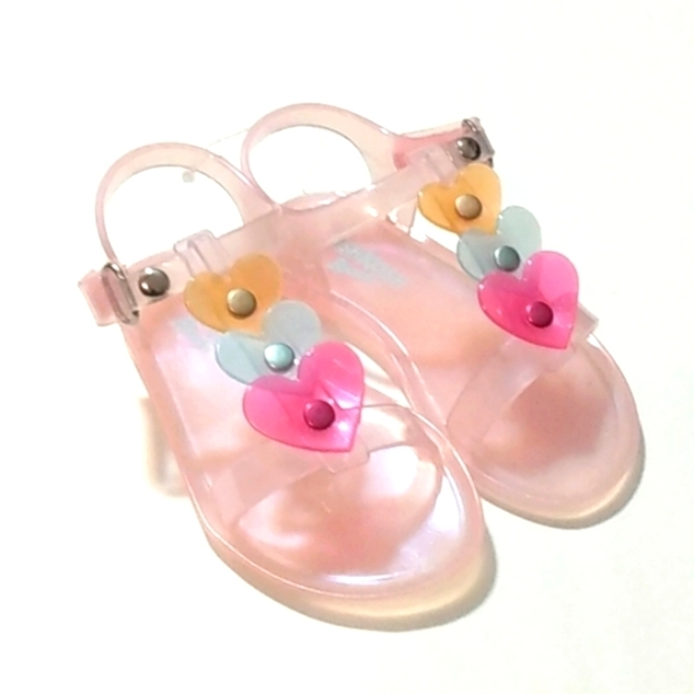 OSHKOSH B'GOSH GIRLS PINK HEART SANDALS SIZE 8 NWOT